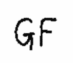 Indiscernible: monogram (Read as: GF)