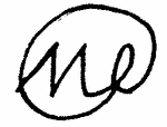 Indiscernible: monogram, illegible (Read as: ML, ME)