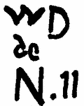Indiscernible: monogram (Read as: WD, WDDEN)