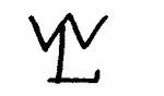 Indiscernible: monogram (Read as: WL, W)