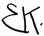 Indiscernible: monogram (Read as: EK)