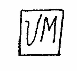 Indiscernible: monogram (Read as: UM, VM)