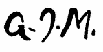 Indiscernible: monogram (Read as: AJM)