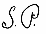 Indiscernible: monogram (Read as: SP)