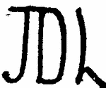 Indiscernible: monogram (Read as: JDL)