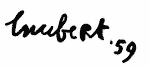Indiscernible: illegible, alternative name or excluded surname (Read as: LUCEBERT)