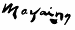 Indiscernible: illegible, alternative name or excluded surname (Read as: MAYAING)