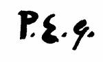 Indiscernible: monogram (Read as: PEG)