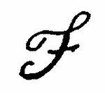 Indiscernible: monogram (Read as: F)