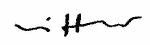 Indiscernible: monogram, illegible (Read as: HW, H)