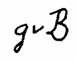 Indiscernible: monogram (Read as: GVB)