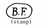Indiscernible: monogram (Read as: BF)