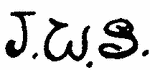 Indiscernible: monogram (Read as: JWS)