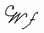 Indiscernible: monogram (Read as: CWF)