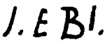 Indiscernible: monogram (Read as: JEBL)