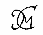 Indiscernible: monogram, old master (Read as: CM, MC)