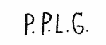 Indiscernible: monogram (Read as: PPLG)