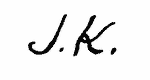 Indiscernible: monogram (Read as: JK)