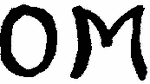 Indiscernible: monogram (Read as: OM)
