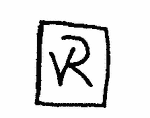 Indiscernible: monogram, symbol or oriental (Read as: VR, R)