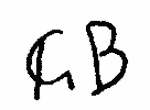 Indiscernible: monogram (Read as: GB)