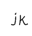 Indiscernible: monogram (Read as: JK, IK)