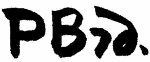 Indiscernible: monogram (Read as: PBD, PBTD, PB)