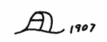 Indiscernible: monogram, symbol or oriental (Read as: AM, AD, AL)