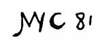 Indiscernible: monogram (Read as: JWC, MIC, WC)