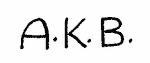 Indiscernible: monogram (Read as: AKB)