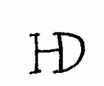Indiscernible: monogram (Read as: HD)