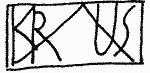 Indiscernible: monogram, symbol or oriental (Read as: KRUS, BRUS, KRAU)