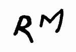 Indiscernible: monogram (Read as: RM)