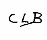 Indiscernible: monogram (Read as: CLB)