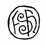 Indiscernible: monogram, symbol or oriental (Read as: FSH, FSB)
