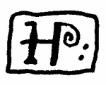 Indiscernible: monogram (Read as: H, HP)