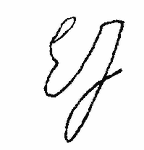 Indiscernible: monogram (Read as: EJ)