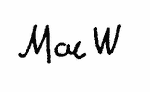 Indiscernible: monogram (Read as: MACW)