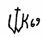 Indiscernible: monogram (Read as: VK, TWK, WTK, WK)