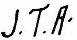 Indiscernible: monogram (Read as: JTA)
