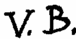 Indiscernible: monogram (Read as: VB)