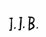 Indiscernible: monogram (Read as: JJB, JIB, IIB)