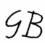 Indiscernible: monogram (Read as: GB)