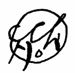 Indiscernible: monogram, illegible, symbol or oriental (Read as: FTCH, FIH)