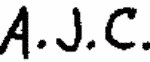 Indiscernible: monogram (Read as: AJC)