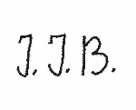 Indiscernible: monogram (Read as: JJB, TTB)