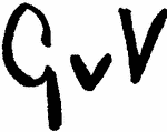 Indiscernible: monogram (Read as: GVV)
