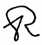 Indiscernible: monogram (Read as: AR, R)