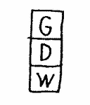 Indiscernible: monogram (Read as: GDW)