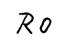 Indiscernible: monogram (Read as: RO)